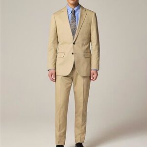 J. Crew Tan Blazer Suit Jacket size 40 L+ Suit Pants size w34 l32 - perfect